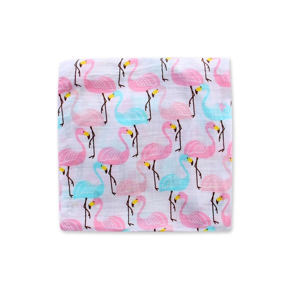 Muslin Fitted Crib Sheet-Flamingo-100% Cotton-NIB - Picture 3 of 4